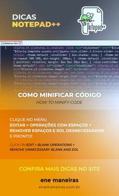 Veja como fazer para minificar um arquivo de código utilizando o