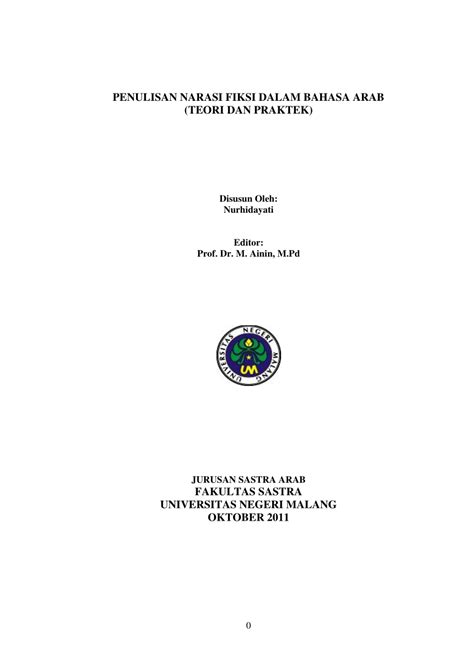 (PDF) PENULISAN NARASI FIKSI DALAM BAHASA ARAB (TEORI DAN PRAKTEK ...