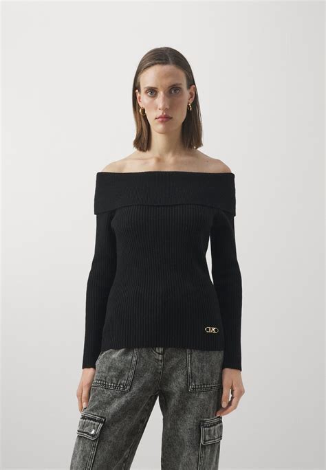 Michael Michael Kors Fold Pullover Black Noir Zalando Fr