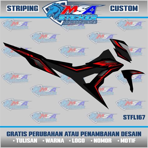 Jual Striping Custom Suka Suka Honda Sonic R Variasi Sticker