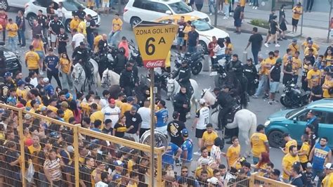 Aficionados de Tigres que lanzaron un cohete a policías de San Nicolás