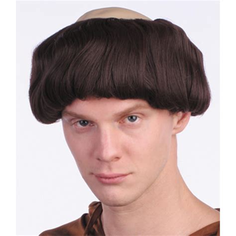 Brown Monk Wig With Bald Patedefault Title Wigs Straight Bangs