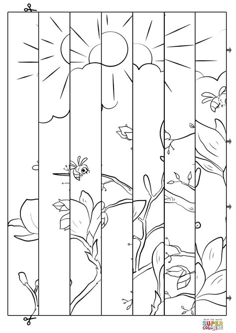 Spring Agamograph Template | Free Printable Papercraft Templates