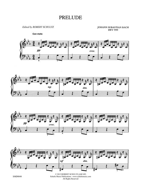 Prelude In C Minor Schultz Music Publications