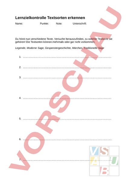 Arbeitsblatt H Rverstehen Textsorten Erkennen Deutsch H Rverstehen