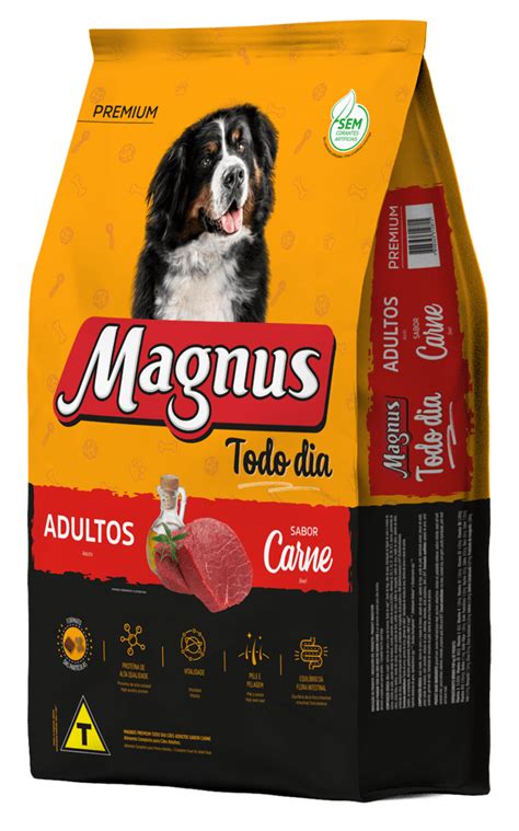 Ra O Seca Magnus Premium Todo Dia C Es Adultos Sabor Carne Kg