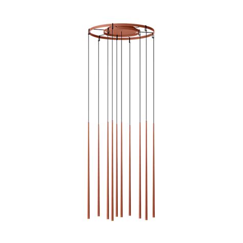 Terra Red Slim 0935 Suspension Lamp LED 1 10V Push Dimming By Vibia