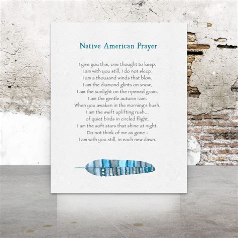 Native American Prayer Art Blue Feather Watercolor Fine Art - Etsy