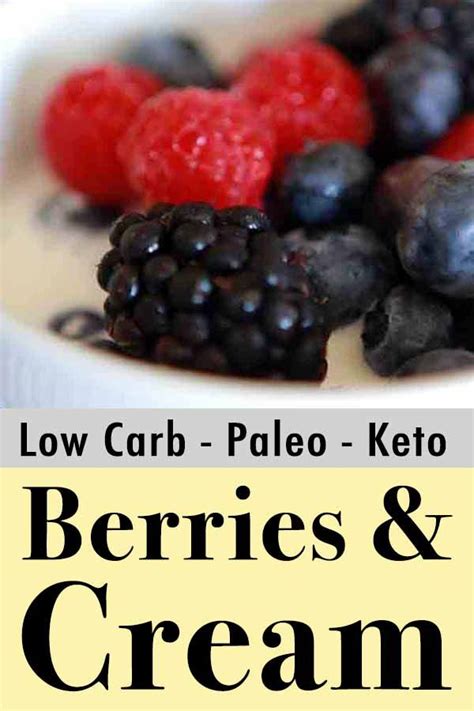 Keto Berries And Cream Recipe Low Carb Desserts Easy Low Carb Desserts Berries And Cream