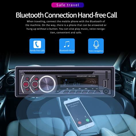 Podofo 12V CD Player 1 Din Universal Car MP3 Player Autoradio Bluetooth