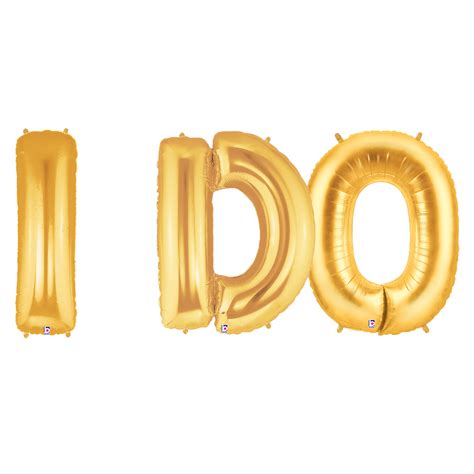 Jumbo Gold Foil Balloons I Do