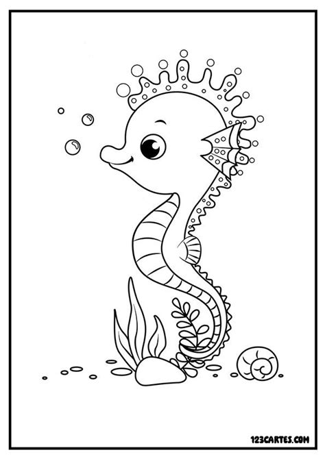 Coloriage Hippocampe Imprimez Et Coloriez Cartes