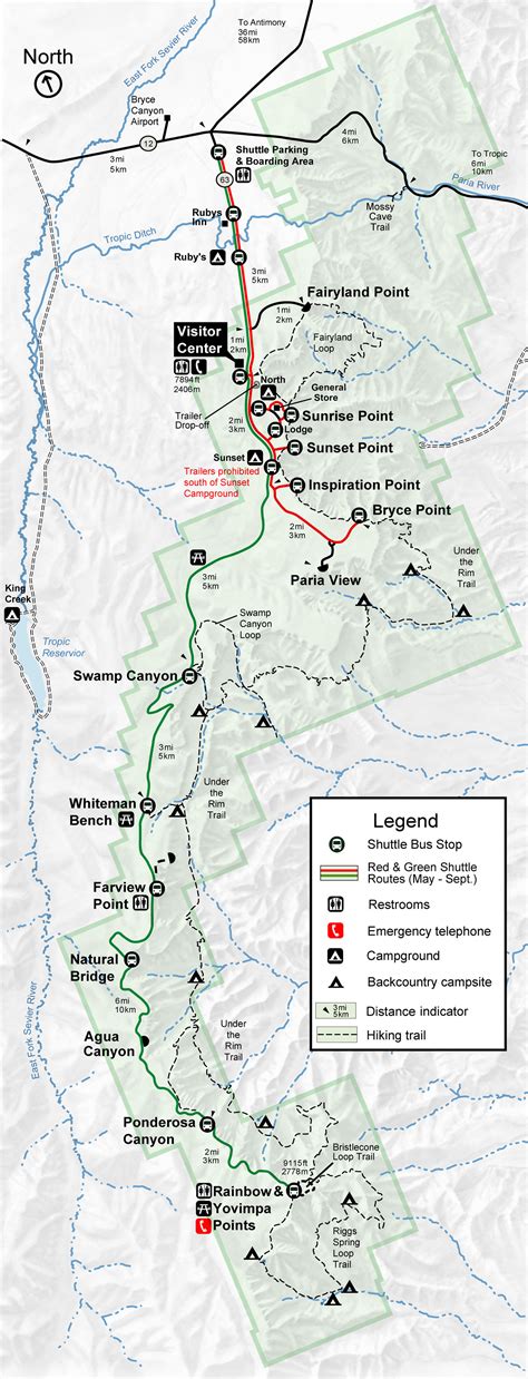 trail map of bryce canyon national park 19
