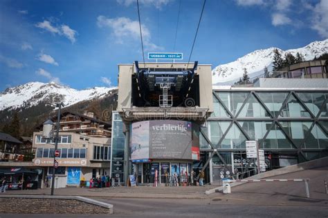 Modern Cable Car Station At Verbier Ski Resort Switzerland Editorial