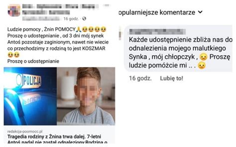 Widzieli Cie Artyku O Zaginionym Ch Opcu Ze Nina W Rzeczywisto Ci