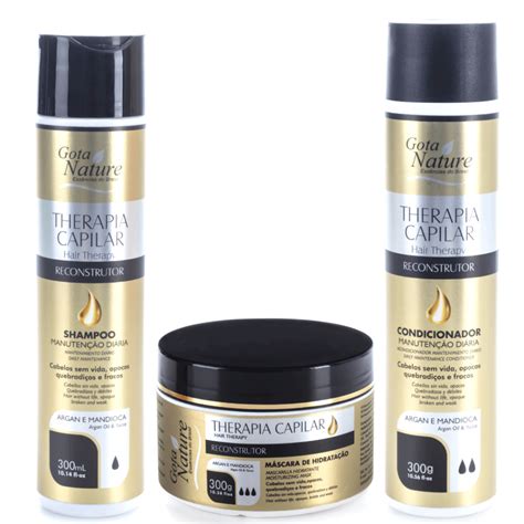 Kit Capilar Reconstrutor Pós Química Shampoo Cond Máscara Shopee