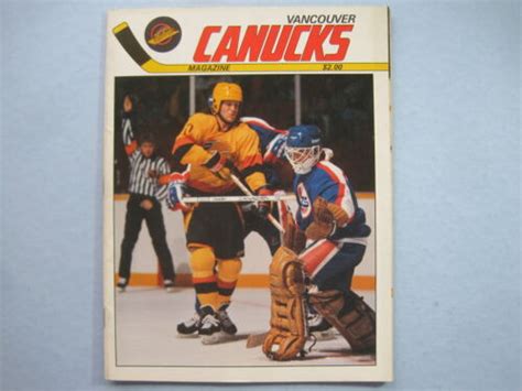 198586 Vancouver Canucks Winnipeg Jets Program Brian Hayward Patrick