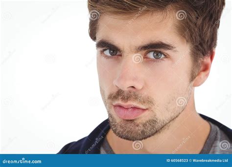 Close Up Portrait Of Serious Man Stock Image Image Of Casual