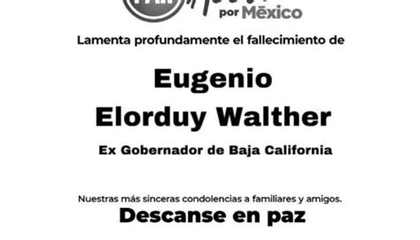 Esquela Eugenio Elorduy Walther ESQUINA 32