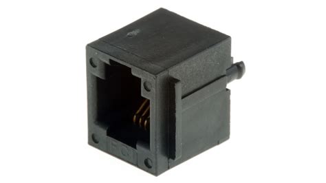 90512 001lf Amphenol Icc Mod Jack Series Female Rj45 Connector Through Hole Cat3 Straight