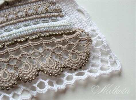 Браслет/манжета. Вязание крючком с бисером.. Обсуждение на LiveInternet ...