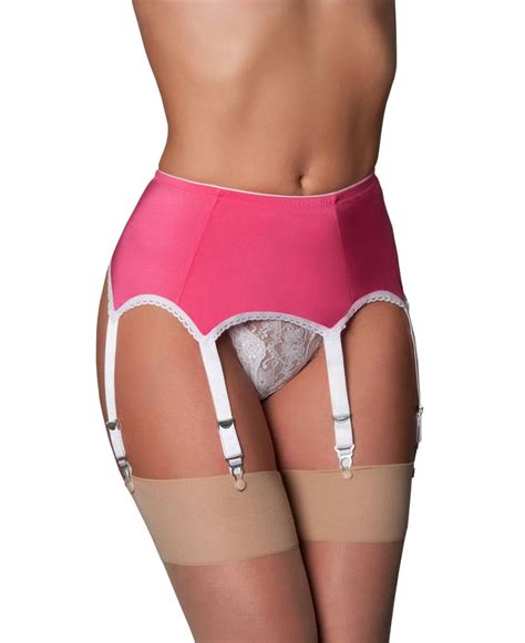 Premier Lingerie 6 Strap Pink Suspender Garter Belt With Etsy UK