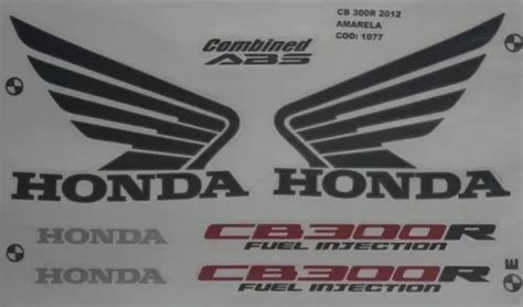 Kit Adesivo Jogo Faixas Moto Honda Cb 300r 2012 Amarela Parcelamento