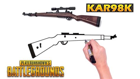 How To Draw PUBG Gun KAR 90K PUBG GUNS Drawing YouTube