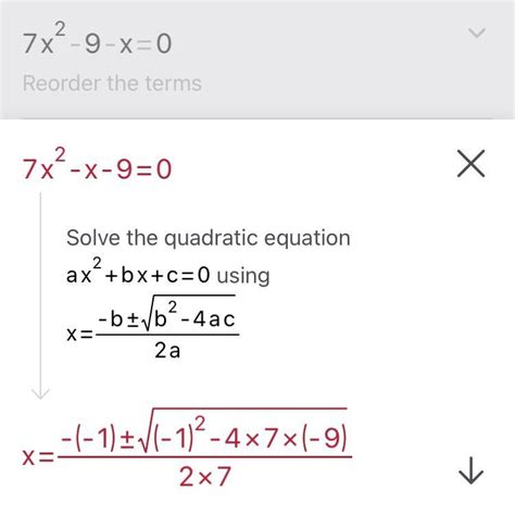 PLZZ HELP Which Equation Shows The Quadratic Formula Used