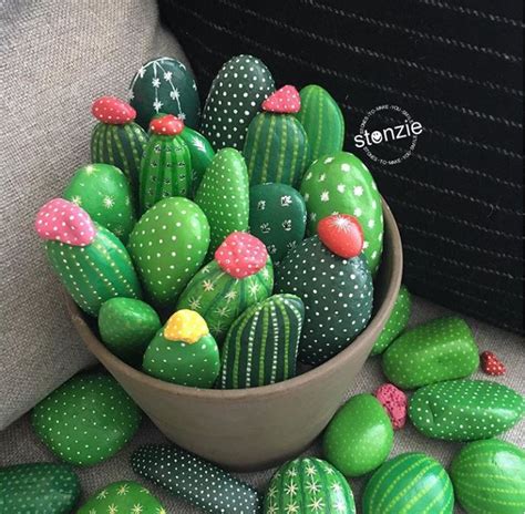 50 Painted Rocks That Look Like Succulents And Cacti I Love Painted Rocks