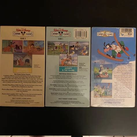 WALT DISNEY CARTOON Classics VHS Lot Of 3 New Sealed Pluto Fifi