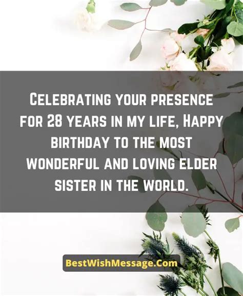 28th Birthday Wishes for Sister | 46+ Turning 28 Messages