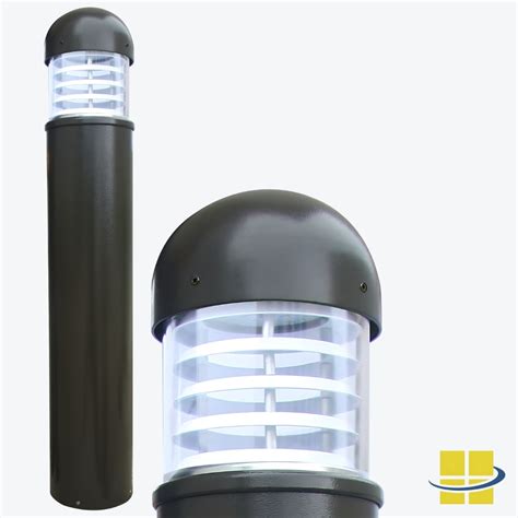 Venu W Led Louvered Round Dome Top Bollard Light