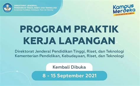 Pendaftaran Program Praktik Kerja Lapangan Ditjen Dikti Untuk Mahasiswa