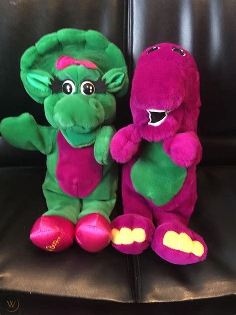 Barney And Baby Bop Plush Hand Puppets 2 Piece Set 1821786525