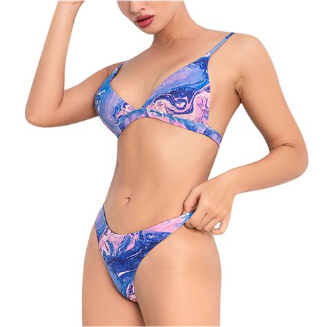 QUYUON Bathing Suit For Women Bikini 2 Piece High Cut Swinsuit Fashion