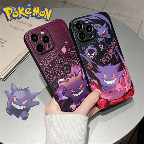 Pokemon Gengar Silicone Phone Case For Iphone 14 Pro Max 14 Plus