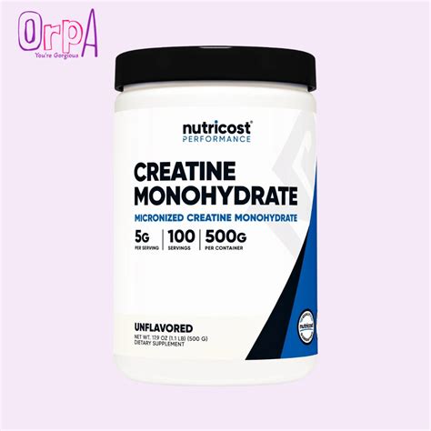 Nutricost Creatine Monohydrate Powder 500g Orpa