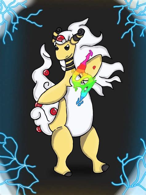 Mega ampharos fan art | Pokémon Amino