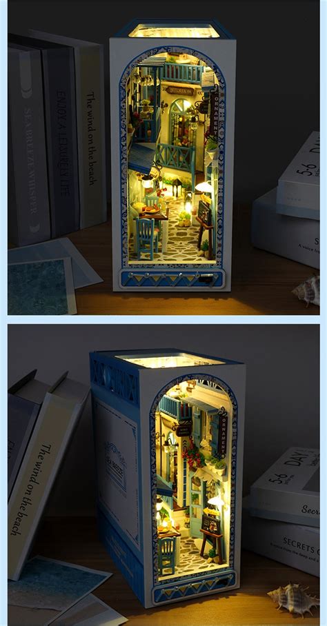 See Breeze Tc18 Diy Wooden Book Nook Kit Dollhouse Australia