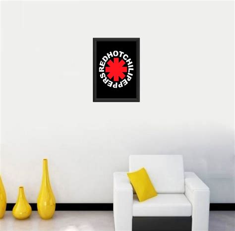 Quadro Red Hot Chili Peppers Banda Rock Simbolo Decorar Sala