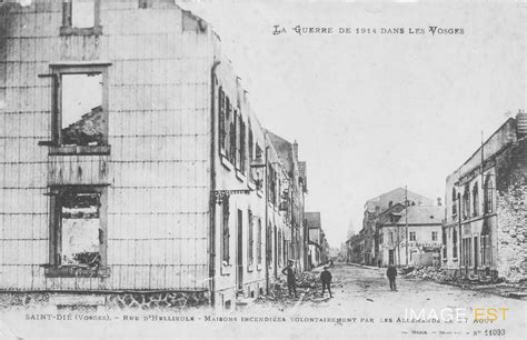 Maisons incendies Saint Dié des Vosges AUTEUR ANONYME 1914