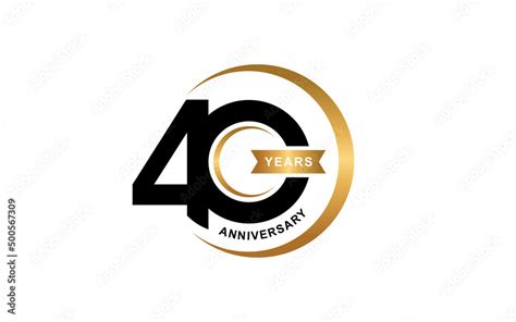 illustration vector graphic   years forty years celebrating