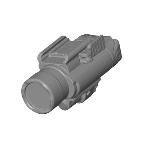 Stl File Olight Baldr Pro Pistol Gun Light Laser Module Real Size Scan 🔫・3d Printable Model To