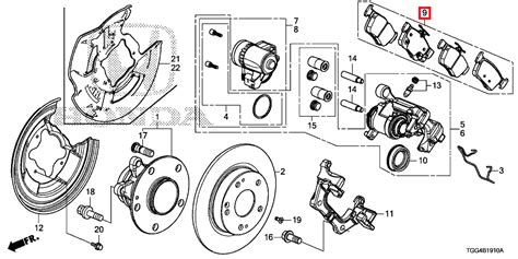 Honda Oem • Honda Oem Rear Brake Pad Set 2017 2021 Honda Civic Type R