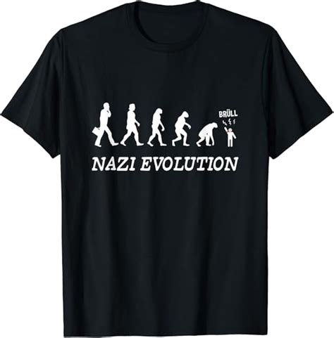 Nazi Evolution Design Gegen Nazis Black Lives Matter T Shirt Amazon De