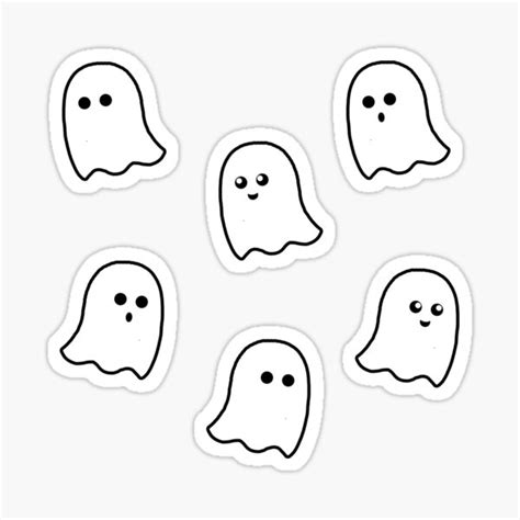 "cute ghost sticker pack" Sticker for Sale by designsbysoph- | Redbubble