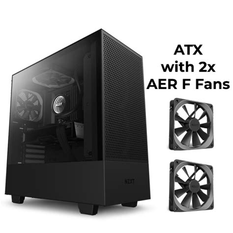 Nzxt H510 Flow Black Atx Case With 2x 120mm Fans Wind Net Computers