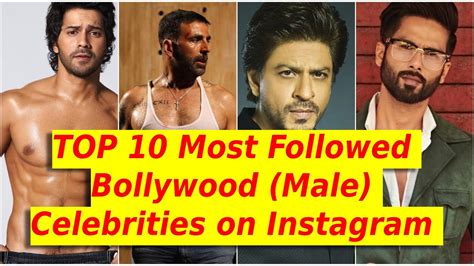 TOP 10 Most Followed Bollywood Celebrities Male On Instagram YouTube