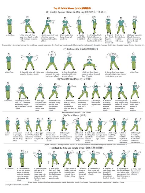 Printable Tai Chi Chart